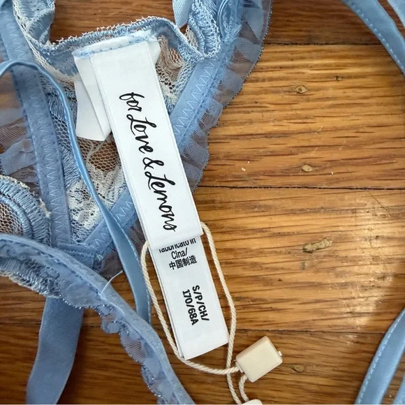 NWT For Love and Lemons Brigitte Bow Thong Panty Small - Picture 5 of 10